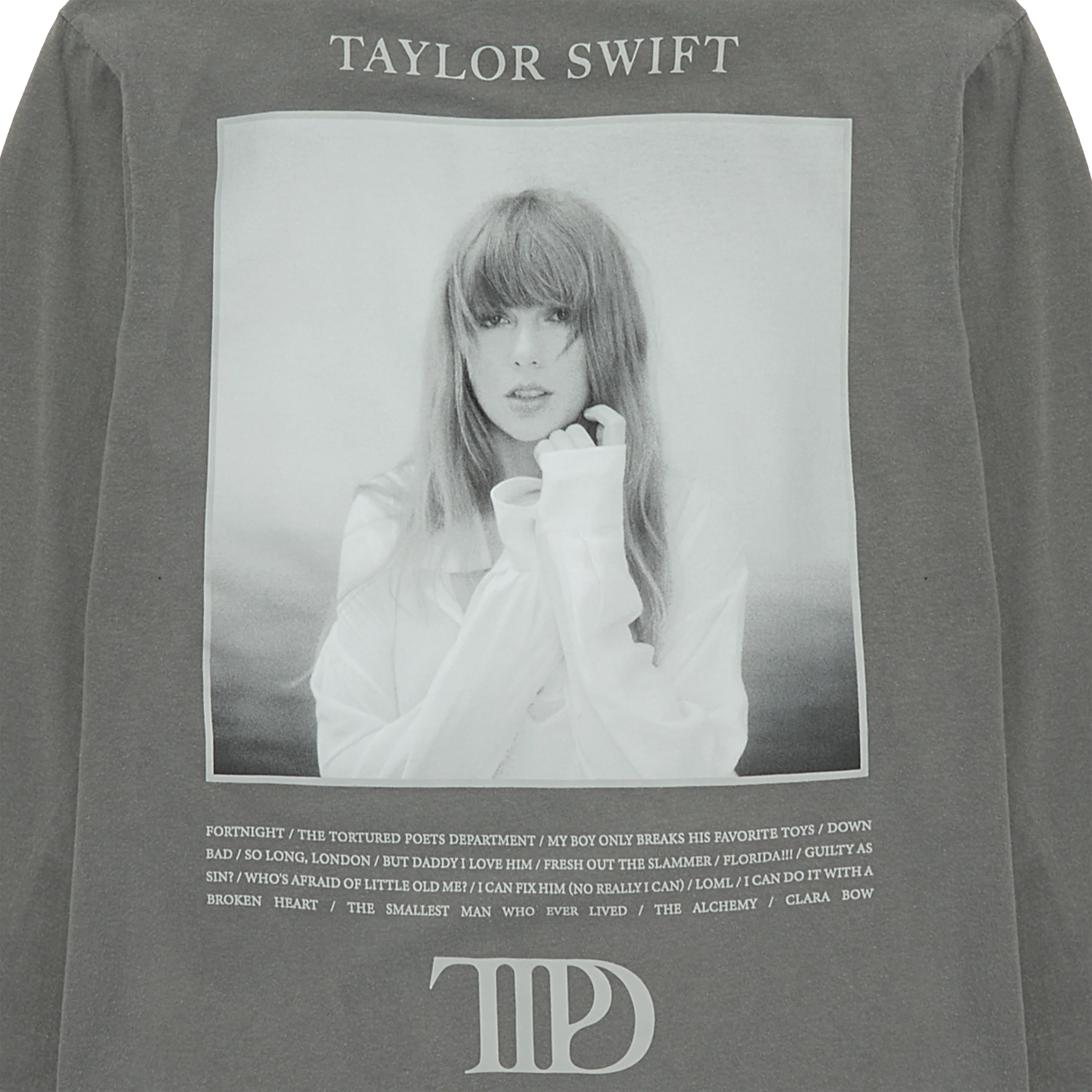 The Tortured Poets Department Grey Photo Long Sleeve T-Shirt - Image 4